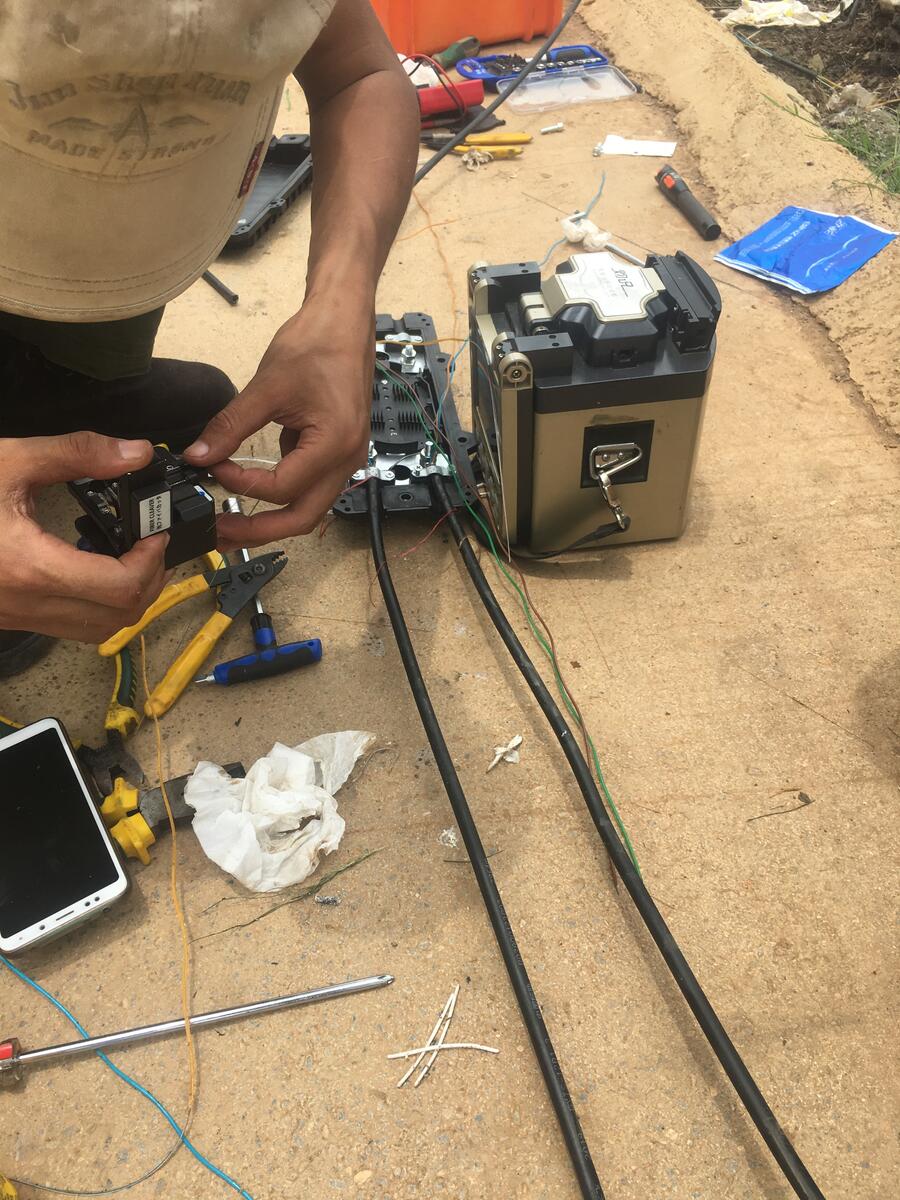 昆明杨林大树营政务办公区监控系统检修与维护工程现场实拍
