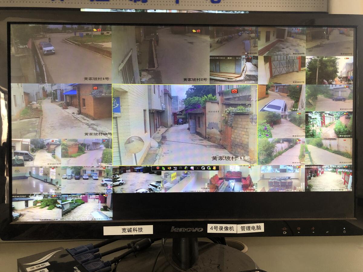 昆明杨林龙保社区视频安防监控系统故障排查与维保现场实拍